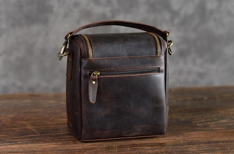 The Calista | Small Leather Camera Bag - Leather Camera Lens Case