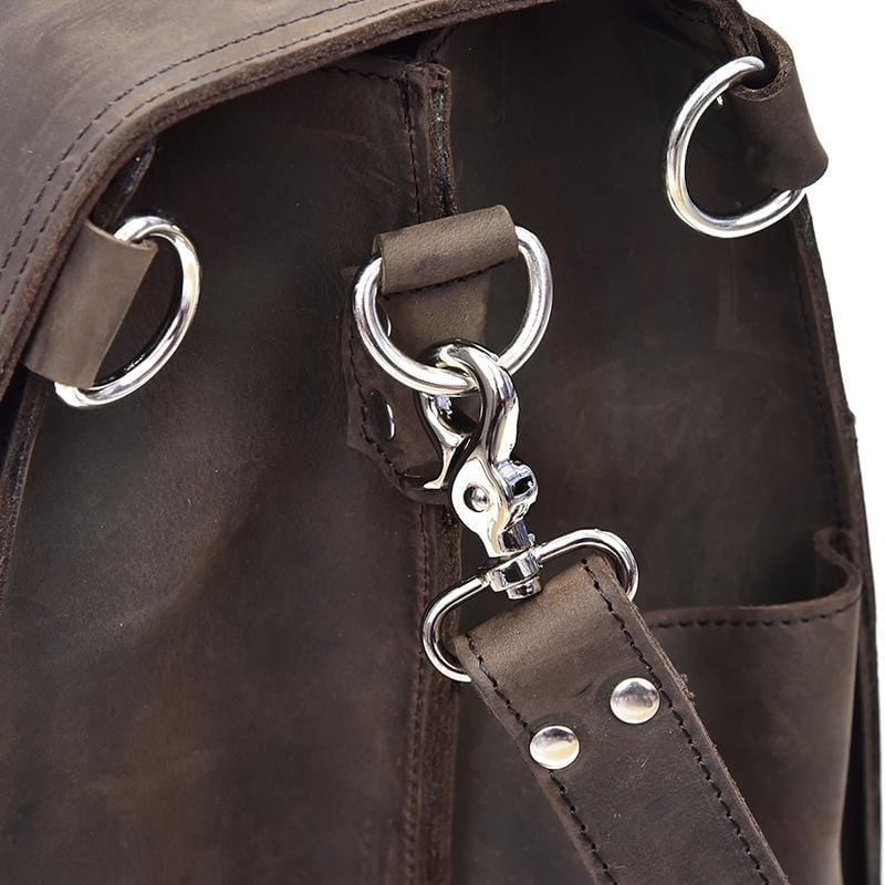 The Gustav Messenger Bag | Large Capacity Vintage Leather Messenger Bag