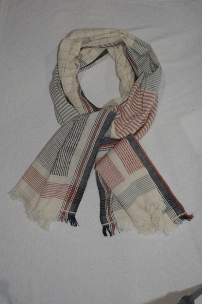 Hand woven cotton scarves