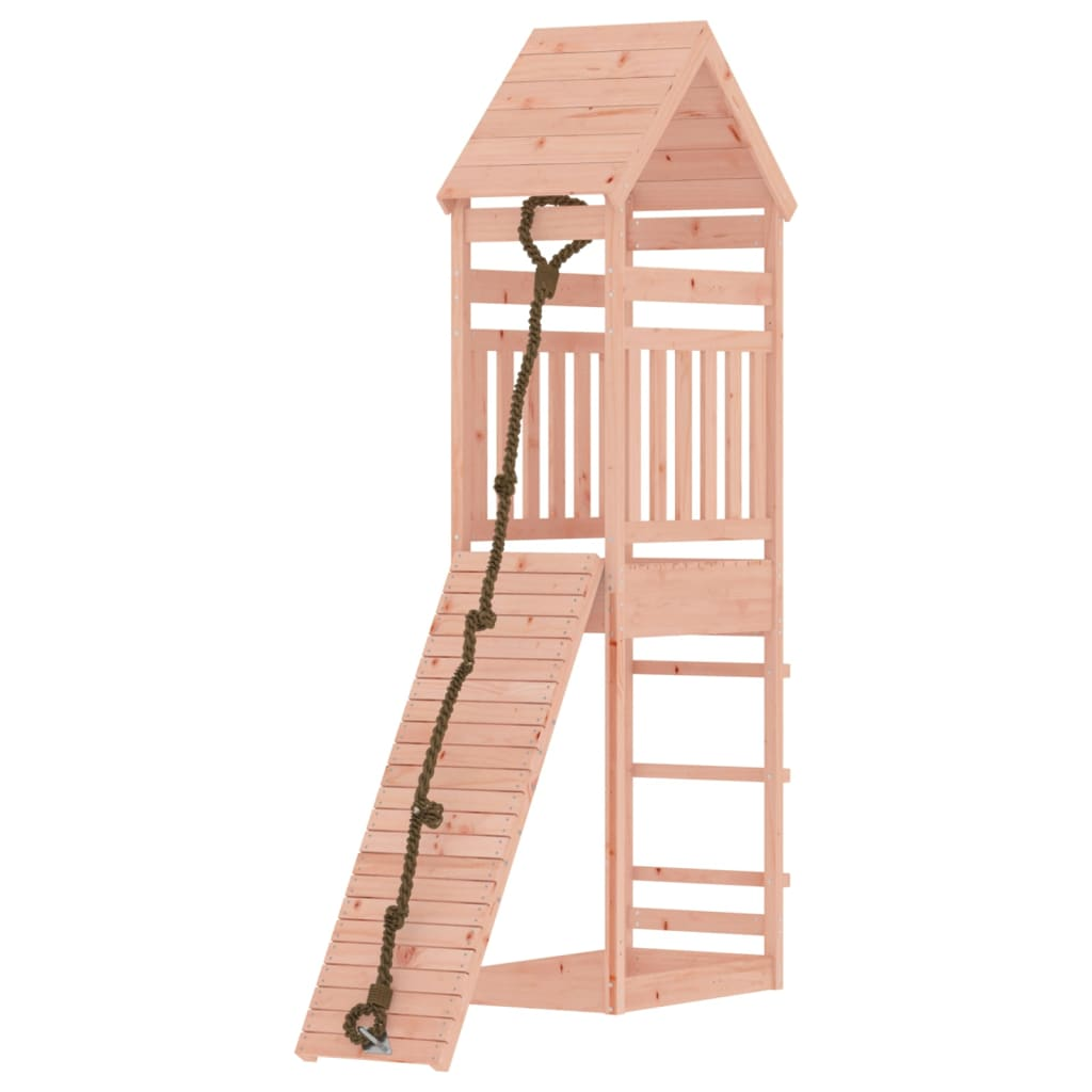 vidaXL Playhouse with Climbing Wall Solid Wood Douglas