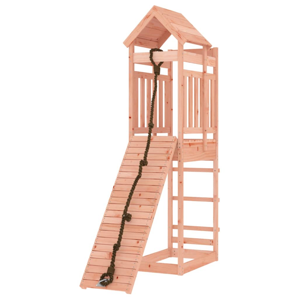 vidaXL Playhouse with Climbing Wall Solid Wood Douglas