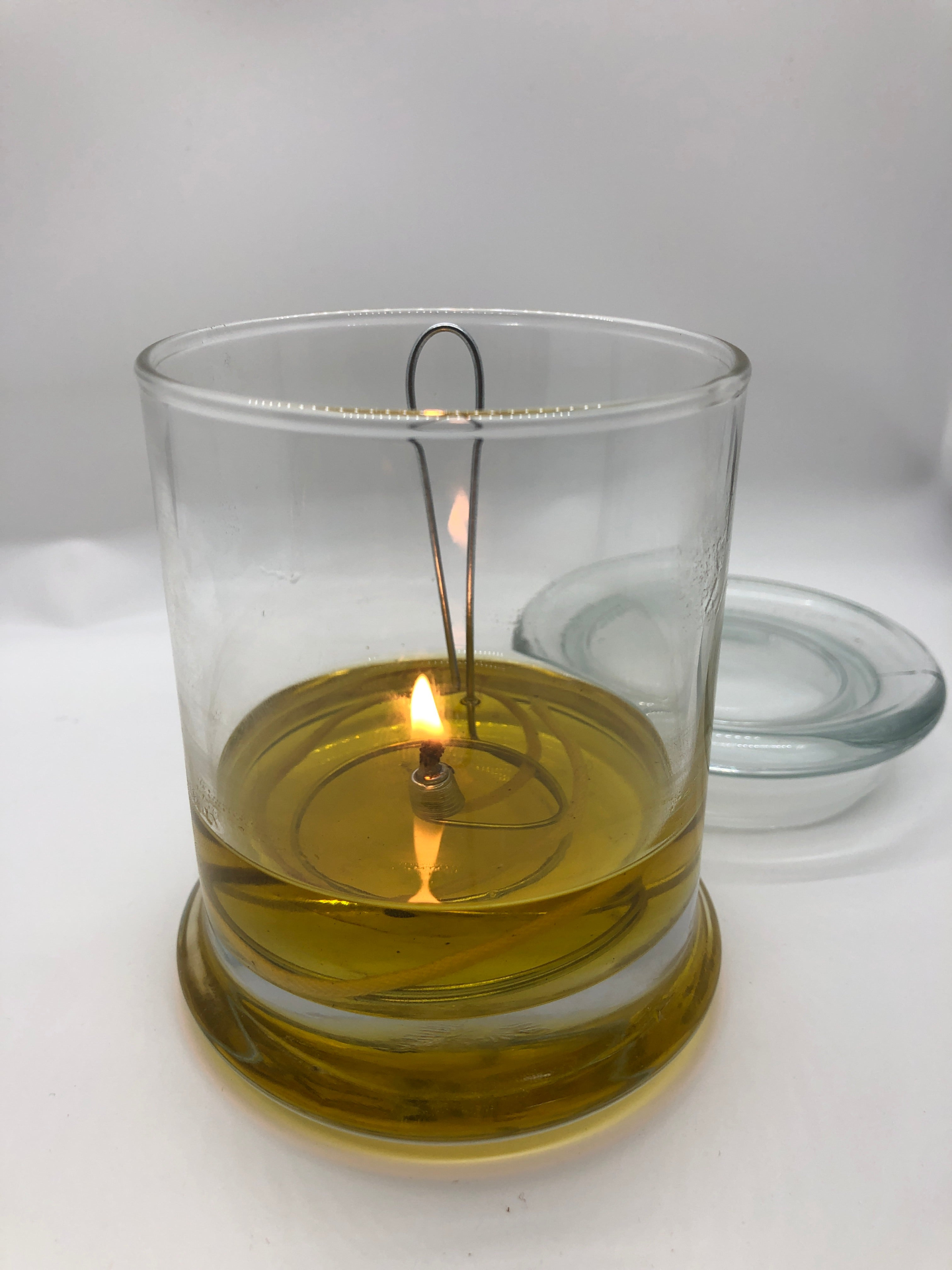 Olive Oil Candle Lamp - Emergency Backup - Power Outage - Handmade