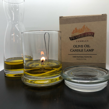 Olive Oil Candle Lamp - Emergency Backup - Power Outage - Handmade