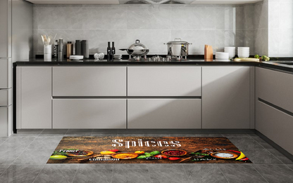 Spices 19.6 in. x 55 in. Anti-Fatigue Kitchen Runner Mat