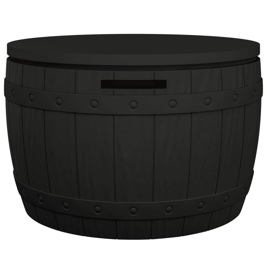 vidaXL 3-in-1 Patio Storage Box Black Polypropylene