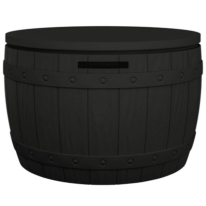 vidaXL 3-in-1 Patio Storage Box Black Polypropylene