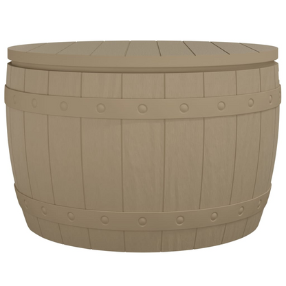 vidaXL 3-in-1 Patio Storage Box Light Brown Polypropylene