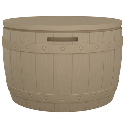 vidaXL 3-in-1 Patio Storage Box Light Brown Polypropylene