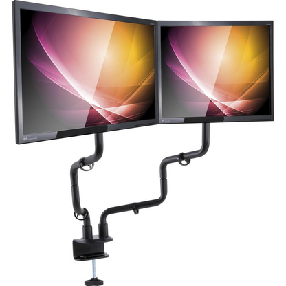 Allsop Metal Art Dual Monitor Arms - (32146) - For monitors up to 32" - 30.80 lb Load Capacity - Black