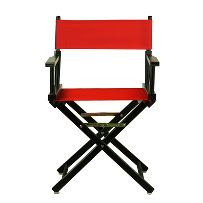 18" Director's Chair Black Frame-Red Canvas