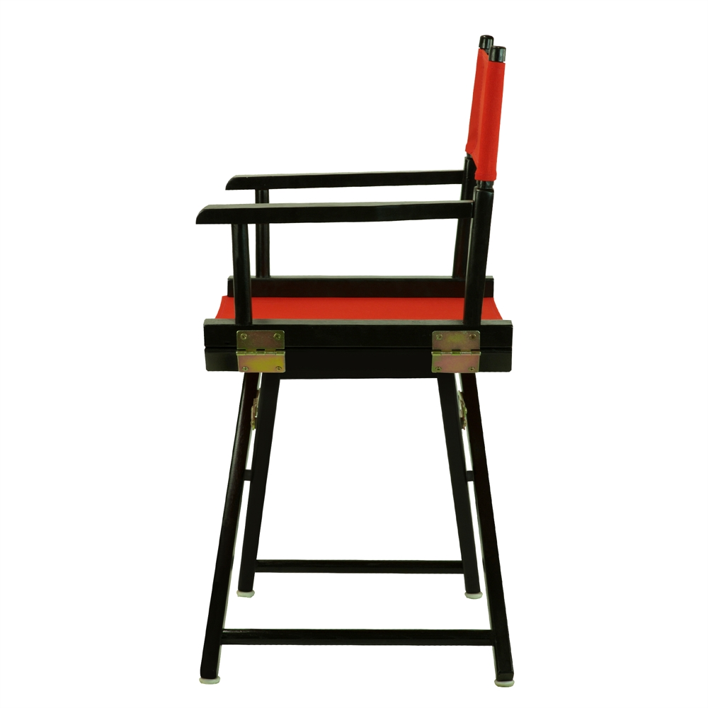 18" Director's Chair Black Frame-Red Canvas