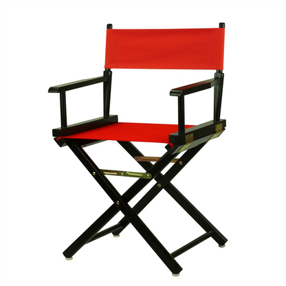 18" Director's Chair Black Frame-Red Canvas