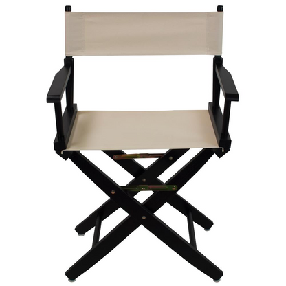 American Trails Extra-Wide Premium 18"  Directors Chair Black Frame W/Natural Color Cover