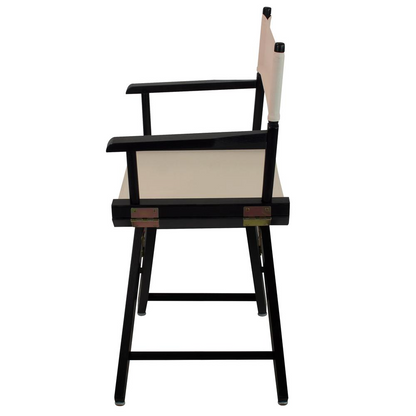 American Trails Extra-Wide Premium 18"  Directors Chair Black Frame W/Natural Color Cover
