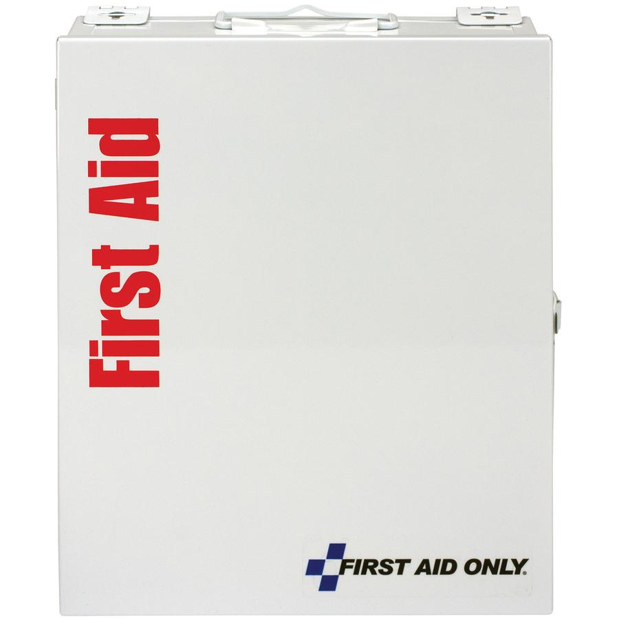 First Aid Only Class A SC First Aid Cabinet - Carrying Handle, Wall Mountable, Portable - White - Steel