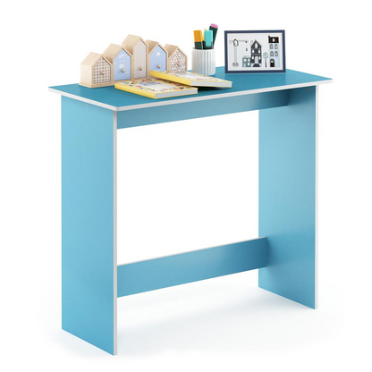 Simplistic Study Table, Light Blue/White