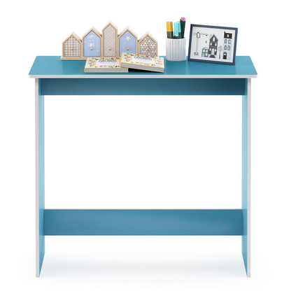 Simplistic Study Table, Light Blue/White