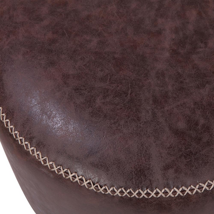 Gaia PU Leather Round Ottoman