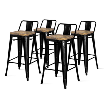 Metropolis Low Back Counter Stool, (Set of 4)