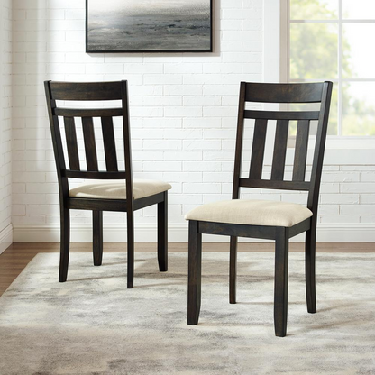 Hayden 2Pc Slat Back Dining Chair Set Slate - 2 Slat Back Chairs