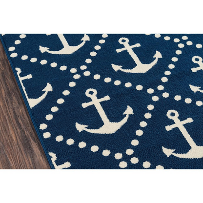 Baja Area Rug, Navy, 2'3" X 4'6"