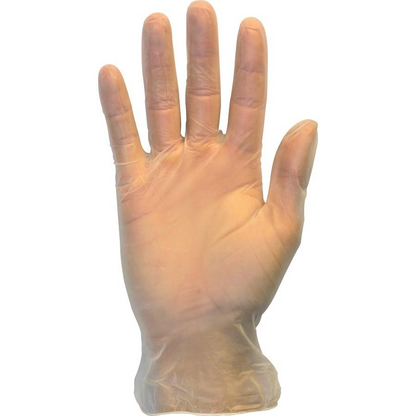 Safety Zone Powder Free Clear Vinyl Gloves - Large Size - Clear - Latex-free, DEHP-free, DINP-free, PFAS-free, DEHP-free - For Food Preparation, Cleaning - 1000 / Carton - 9.25" Glove Length