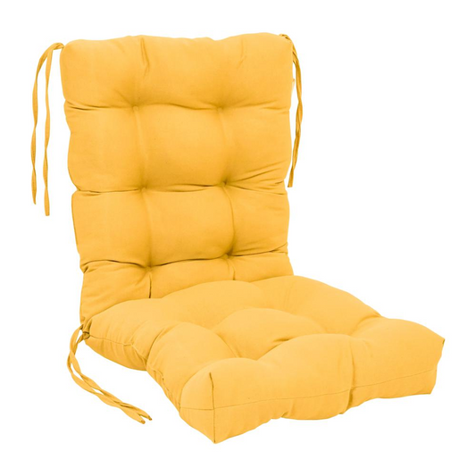 18-inch by 38-inch Solid Twill Tufted Chair Cushion