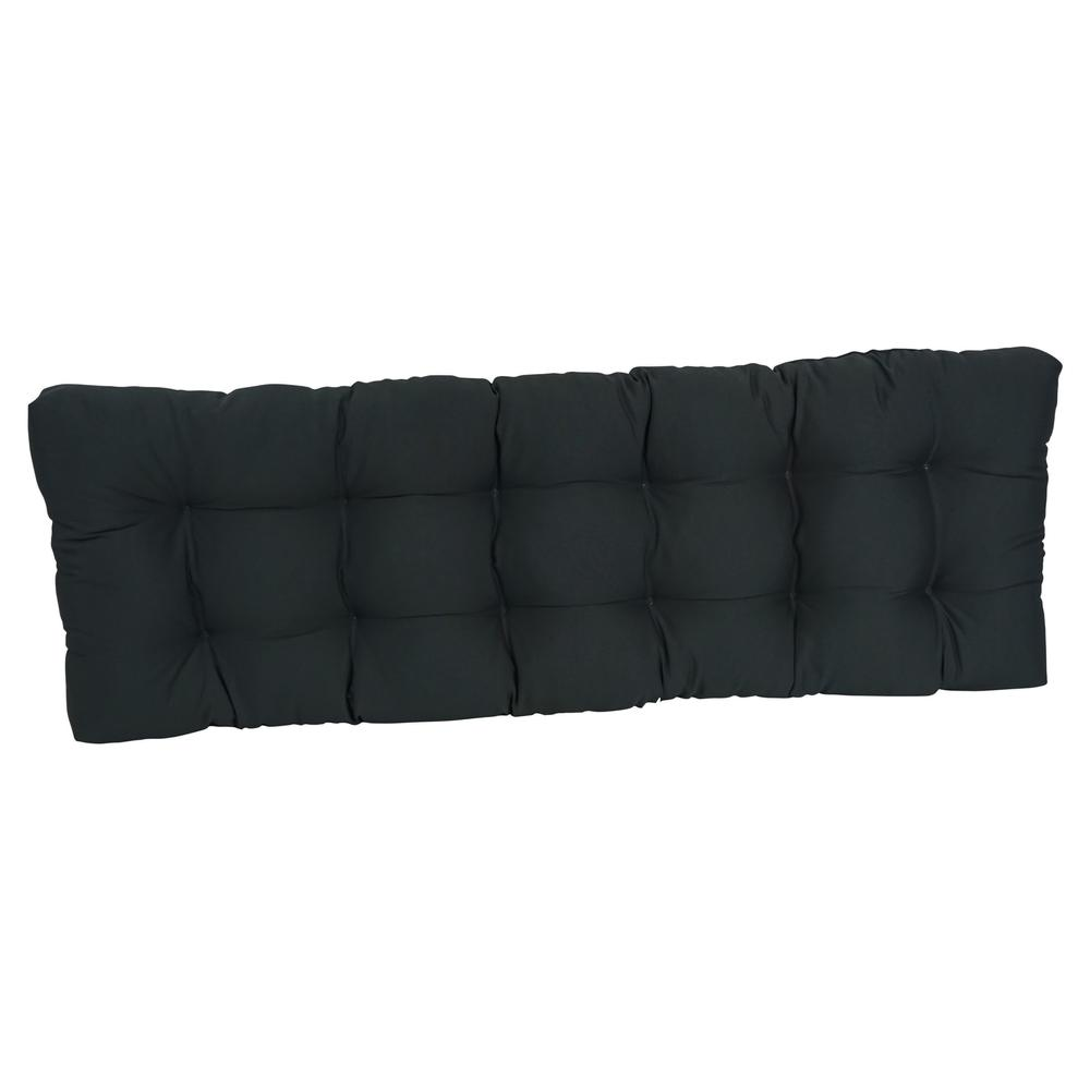 60-inch by 19-inch Tufted Solid Twill Bench Cushion