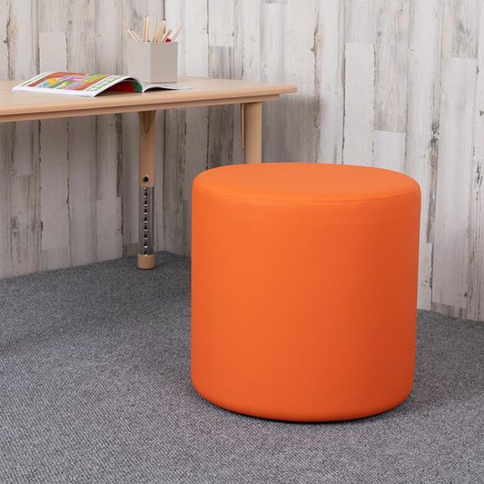 Soft Seating Collaborative Circle for Classrooms and Common Spaces - 18" Seat Height (Orange)