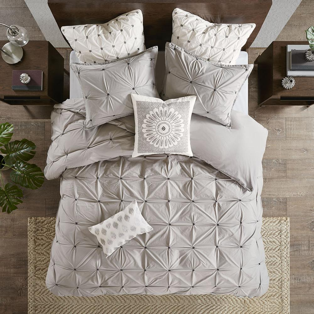 100% Cotton Solid Embroidered Duvet Cover Mini Set,II12-1046