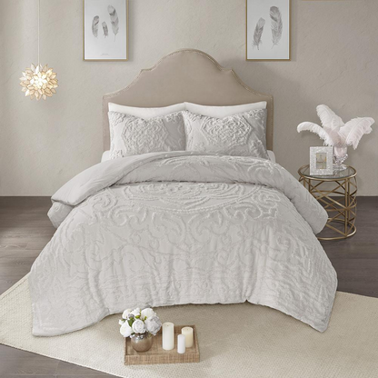 100% Cotton Tufted Chenille Comforter Set,MP10-5882