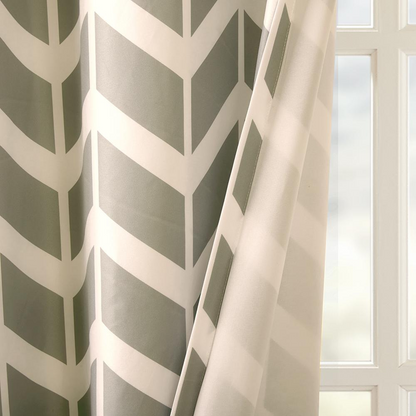 100% Polyester Microfiber Chevron Printed Panel Pair,ID40-553