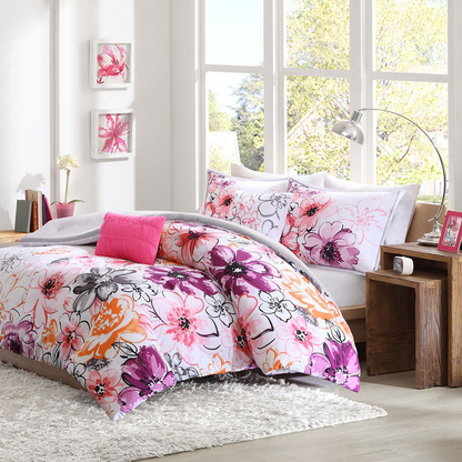 100% Polyester Peach Skin Printed Comforter Set,ID10-166