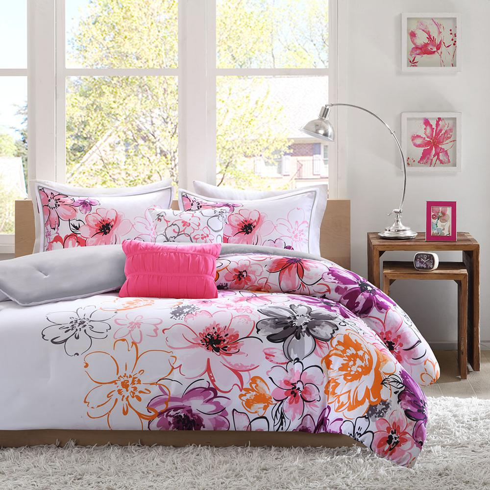 100% Polyester Peach Skin Printed Comforter Set,ID10-166