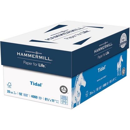 International Paper International Paper Tidal Paper - White - 92 Brightness - Letter - 8 1/2" x 11" - 20 lb Basis Weight - 75 g/m&#178; Grammage - 8 / Carton