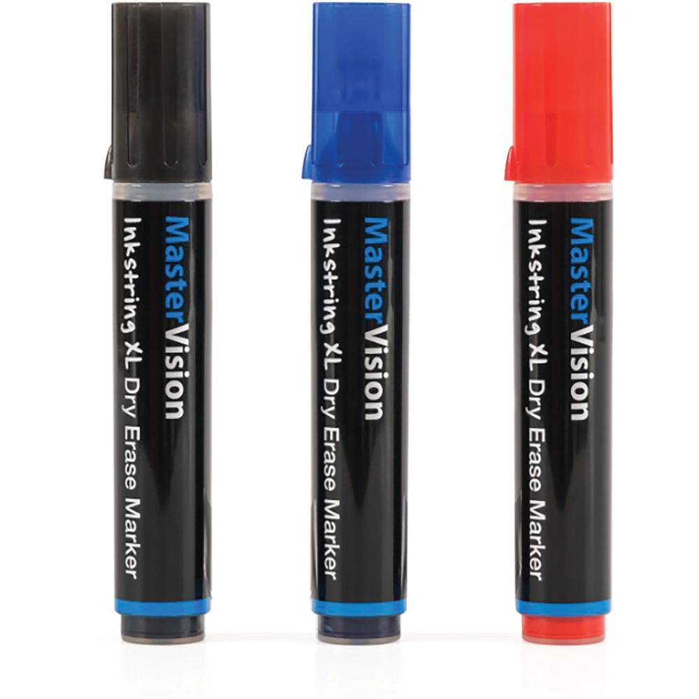 Bi-silque Inkstring XL Dry Erase Markers - 3 mm Marker Point Size - Bullet Marker Point Style - Black Gel-based Ink - 12 Each