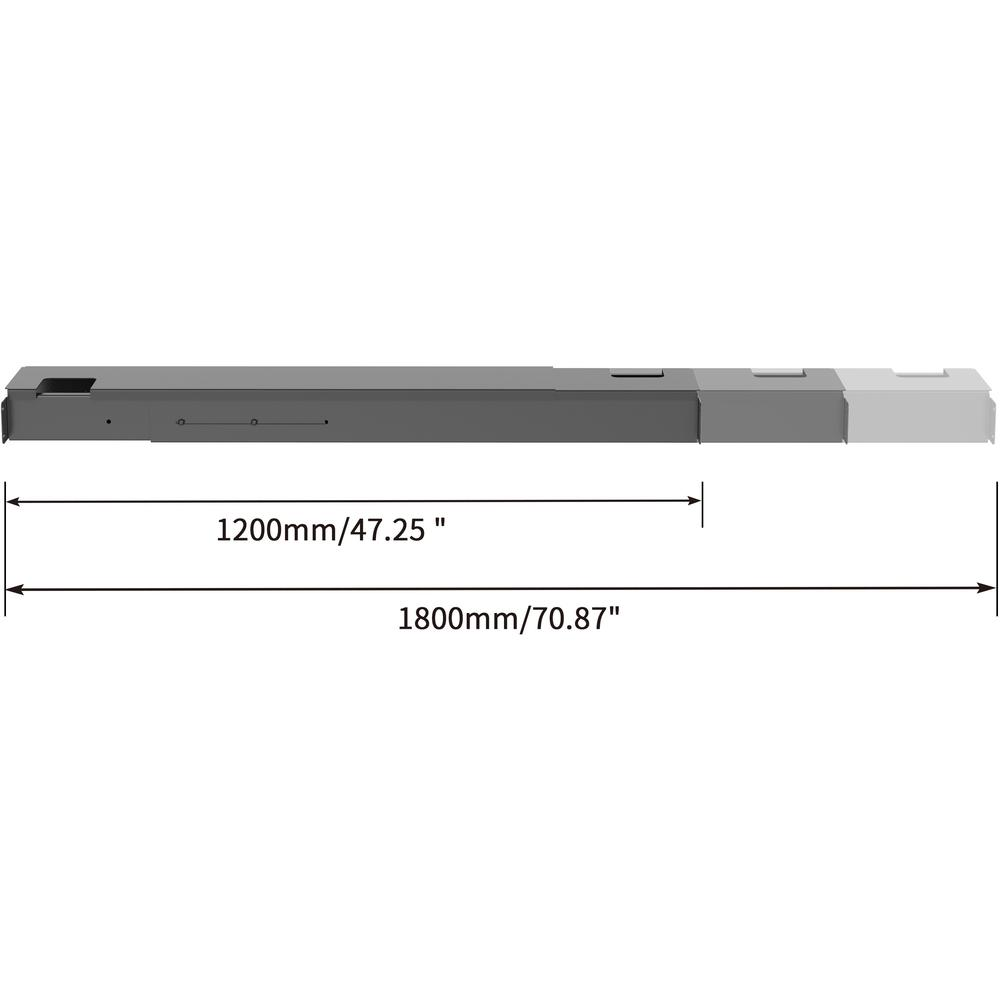 Lorell Beam & Cable Management Spine - Cable Management Spine - Black - 1 - Acrylonitrile Butadiene Styrene (ABS)