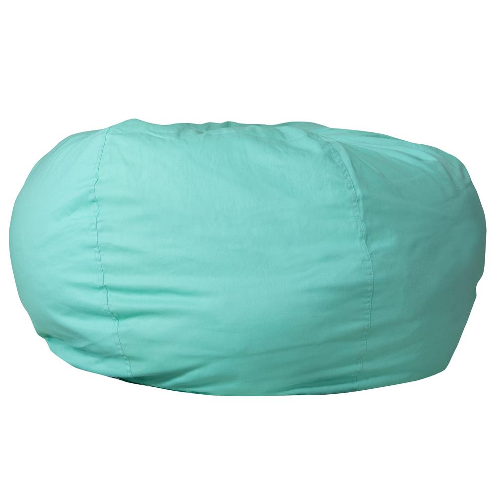 Oversized Solid Mint Green Bean Bag Chair for Kids and Adults