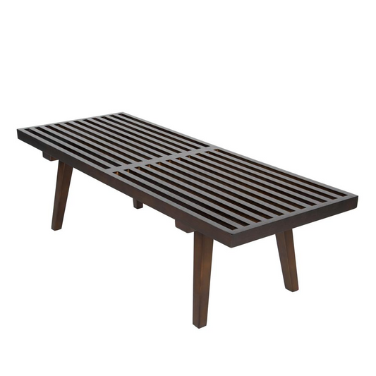 LeisureMod Mid-Century Inwood Platform Bench - 4 Feet