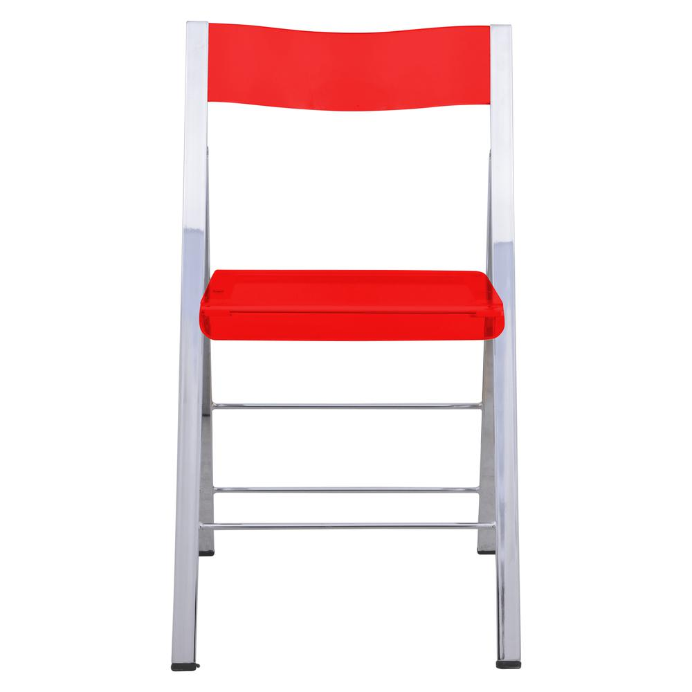 LeisureMod Menno Modern Acrylic Folding Chair, Set of 2 MF15TR2