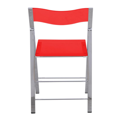 LeisureMod Menno Modern Acrylic Folding Chair, Set of 2 MF15TR2