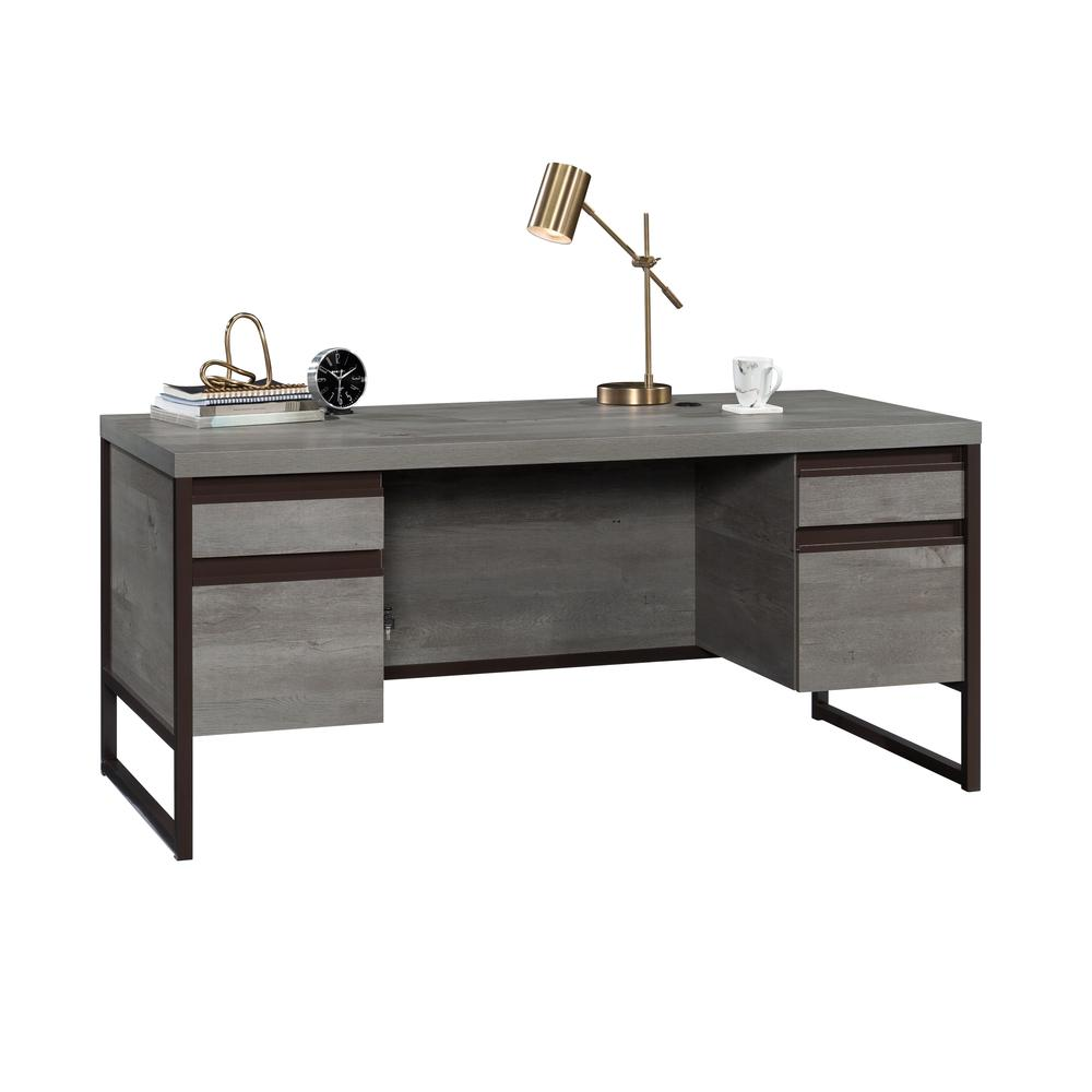 Manhattan Gate 66" Executive Desk  Mystic Oak