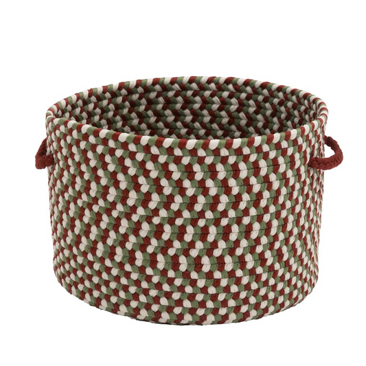 Holiday Multi Braided Basket - Holiday Multi 12"x12"x8"