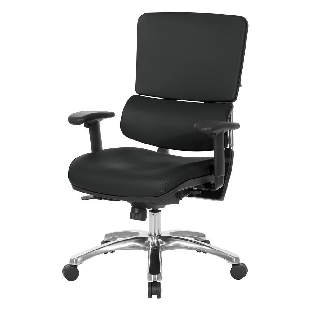 Dillon Seat and Back Managers Chair, Black