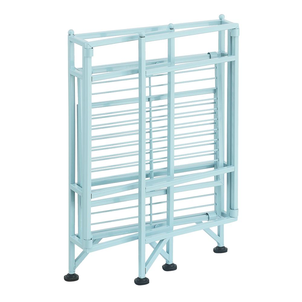 Xtra Storage 2 Tier Folding Metal Shelf Blue