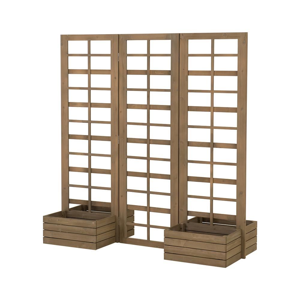 Sunjoy Tri-fold Wood Trellis/Privacy Wall