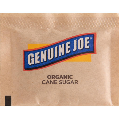 Genuine Joe Turbinado Natural Cane Sugar Packets - Packet - 0.159 oz (4.5 g) - Molasses Flavor - Natural Sweetener - 2/Carton - 200 Per Box