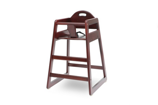 Solid Wood Stackable High Chair, Cherry