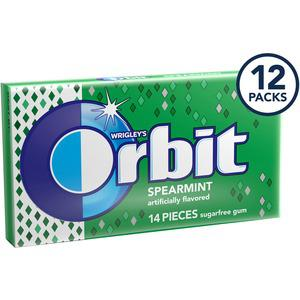 Orbit Spearmint Sugar-free Gum - 12 packs - Spearmint - Individually Wrapped - 12 / Box