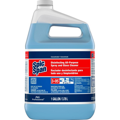 Spic and Span Disinfecting All-Purpose Spray and Glass Cleaner - Concentrate Liquid - 128 fl oz (4 quart) - 1 Each - Clear Blue